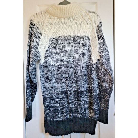 Classic New England‎ Women's M Sweater Vintage High Neck Bk/Wh/Gray Medium - Picture 2 of 6